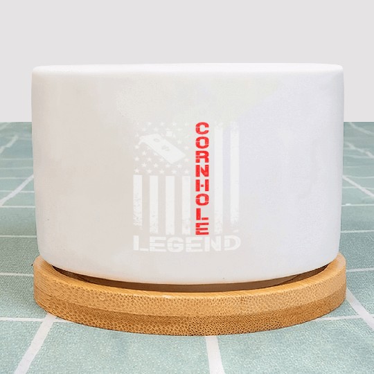 Cornhole Legend US American Flag Plant Pots