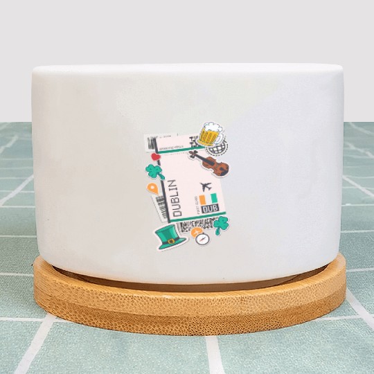 Dublin Ireland Irish Flag Plant Pots