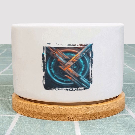 Zodiac sign Sagittarius in cyberpunk era Future Plant Pots