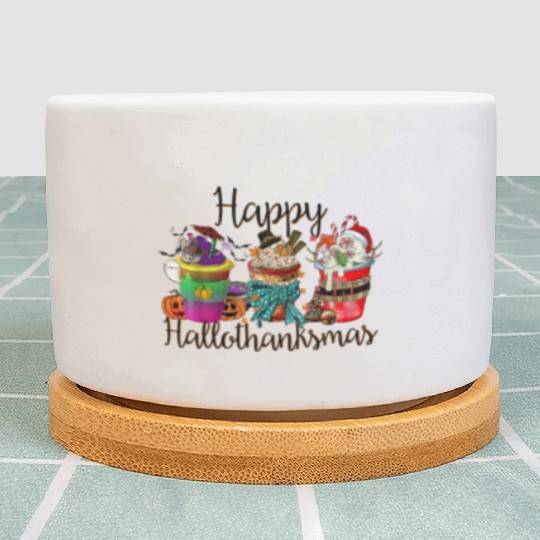 Happy Hallothanksmas Plant Pots