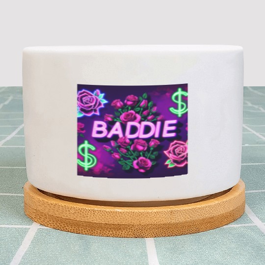 BADDIE in Neon Pink Plant Pots