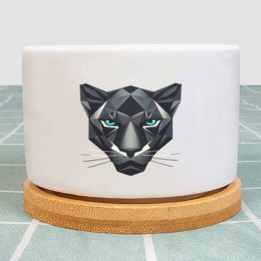 Geometric Black Panther - Power and Elegance Plant Pots
