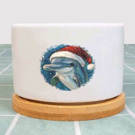 Dolphins Christmas Plant Pots