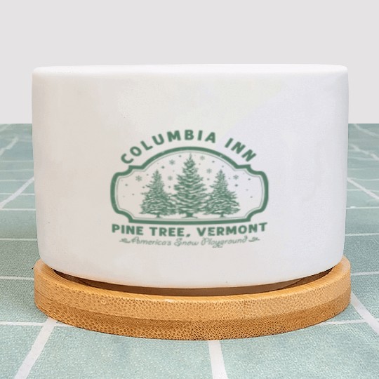 Columbia Inn Pine Tree Vermont White Christmas Plant Pots