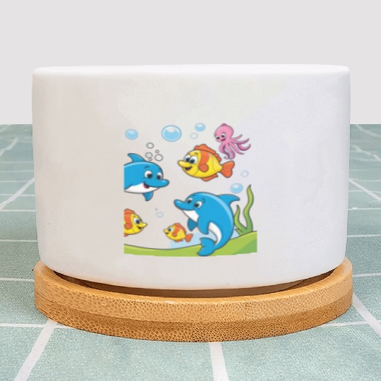 Dolphins and Friends Plant Pots