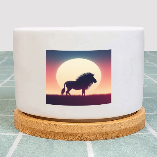 Lion Graphic Plant Pots