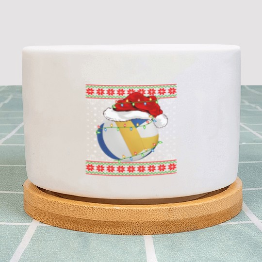 Volleyball Player Christmas Plant Pots