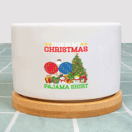 Table Tennis Christmas Tree Lights Plant Pots