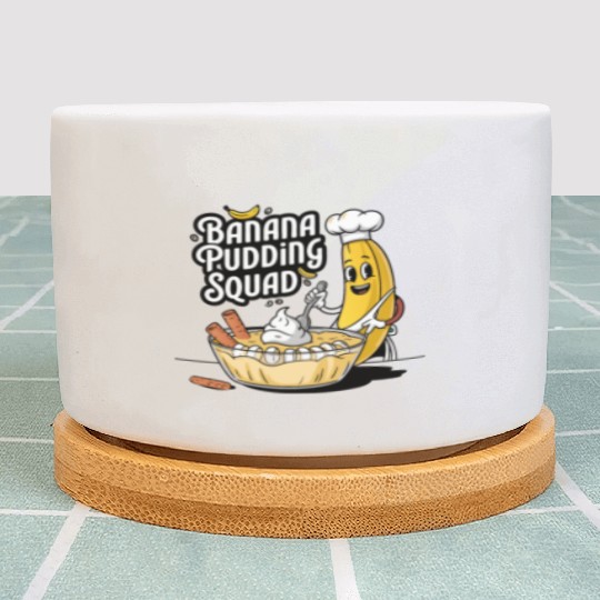 Banana Pudding Squad Lover Cooking Dessert Banana Plant Pots