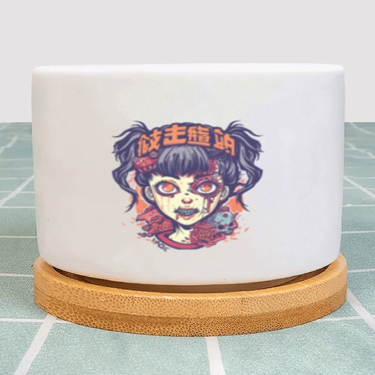 Zombie Ghoul Girl Plant Pots