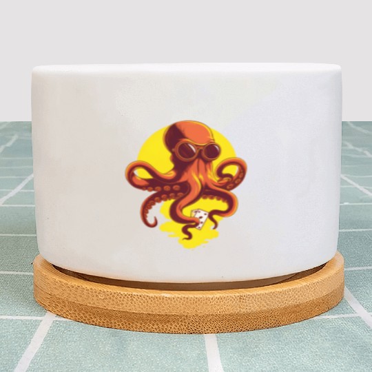 Orange Smart Octopus Plant Pots