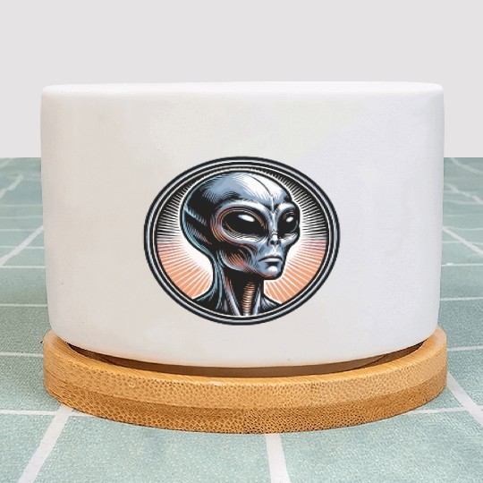 Grey Alien Plant Pots