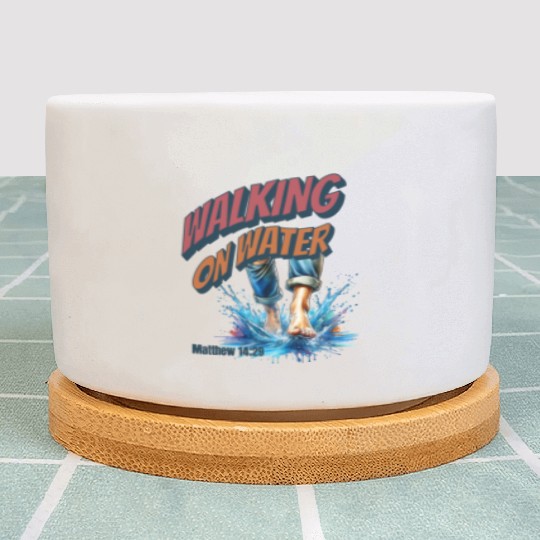 Walking On Water - MATTHEW 14:29 Plant Pots