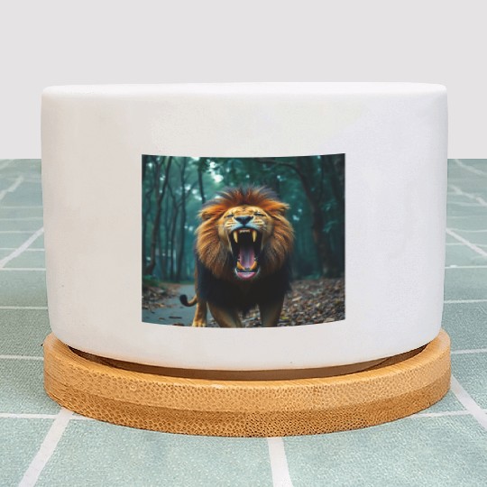 Angry lion Plant Pots