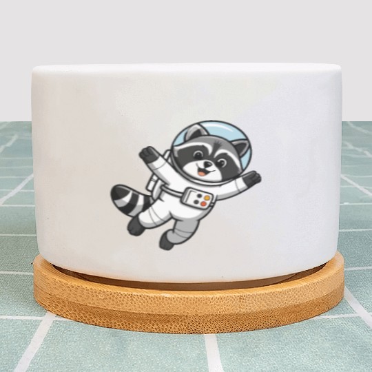 Astro Racoon for Kids Astronaut Plant Pots