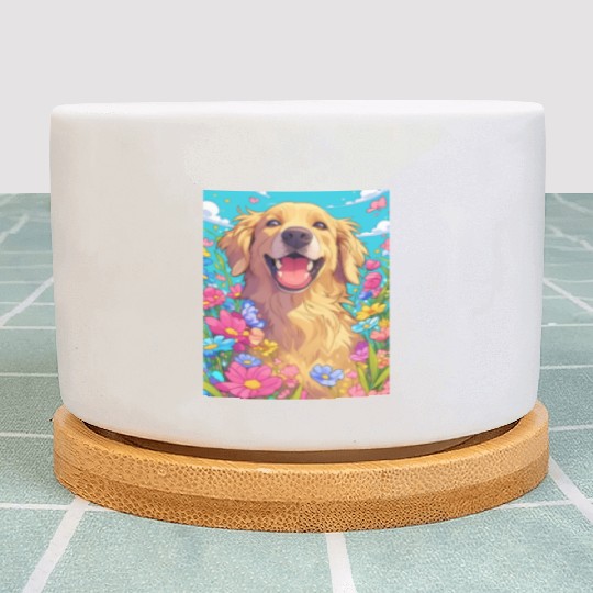 Super cute Golden Retriever Plant Pots