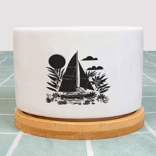 Cartoon Sailing Plant Pots