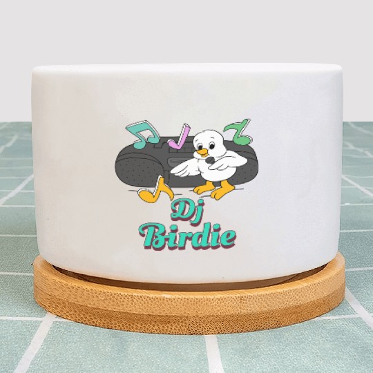 Dj Birdie, bird Plant Pots.