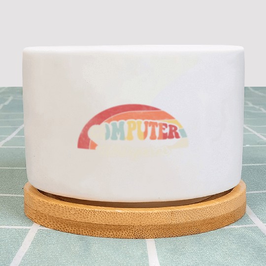 Computer Whisperer Geek Nerd Funny Retro Vintage Plant Pots