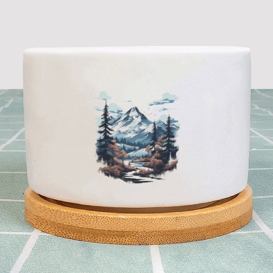 Midnight Mountain Serenity Plant Pots