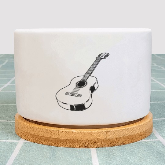 Realistic Acoustic Guitar Plant Pots