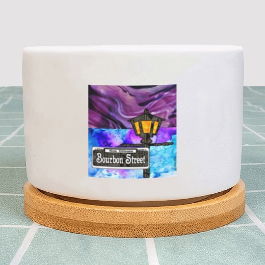 Purple Bourbon Street Lamp Post Plant Pots