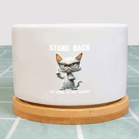 I'm Going To Try Science Science Cat Meme Plant Pots