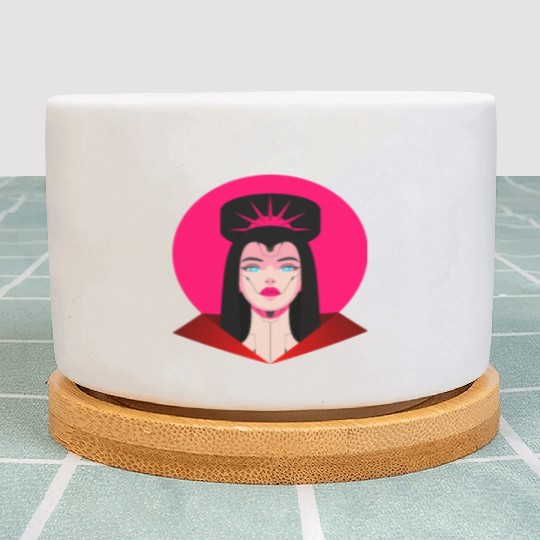 Cyberpunk Princess – Futuristic Sci-Fi Royalty Plant Pots