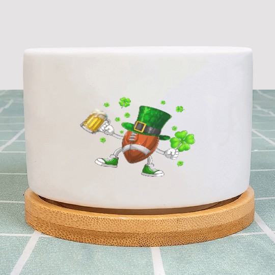 Football Drinking Beer St Patrick's Day Plant Pots