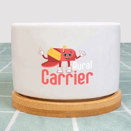 Rural Carrier Mailman Postal Worker Plant Pots