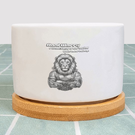 Fearless Tattooed Lion I Watched a tutorial Plant Pots