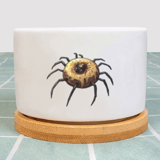 Donut Spider Funny Creative Motif Plant Pots