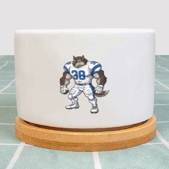 Wolf American football player Plant Pots