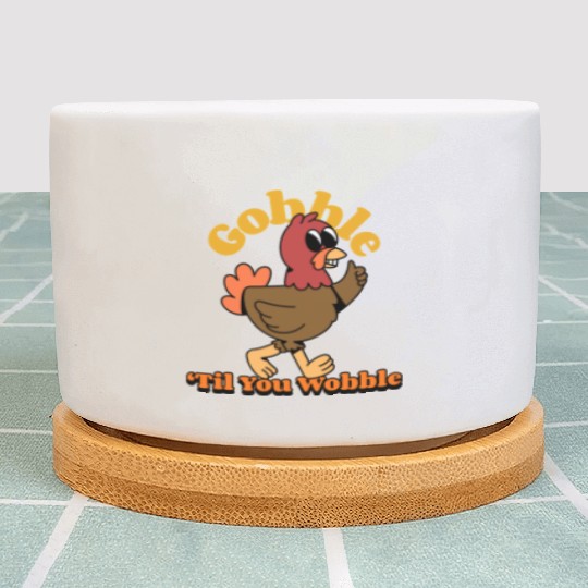 Dancing Turkey | Gobble 'Til you Wobble | Plant Pots