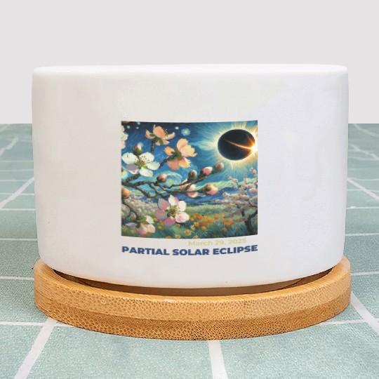 March 29, 2025 Partial Solar Eclipse Blossoms Plant Pots
