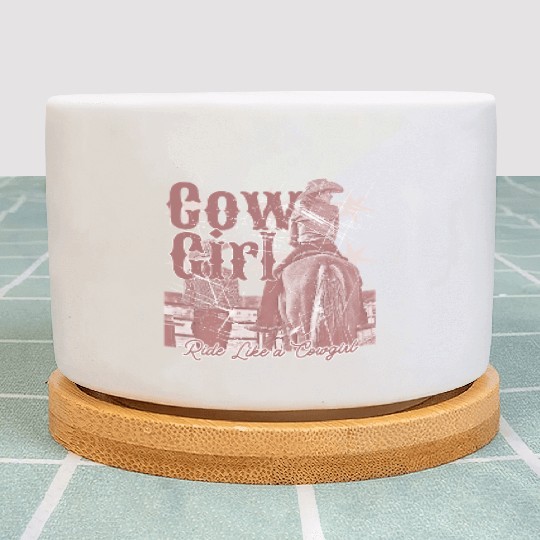 Wild West Cowgirl Plant Pots