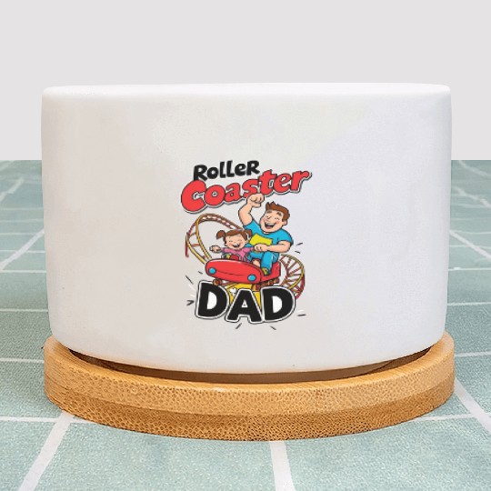 Roller Coaster Dad - Thrilling Family Fun Plant Pots