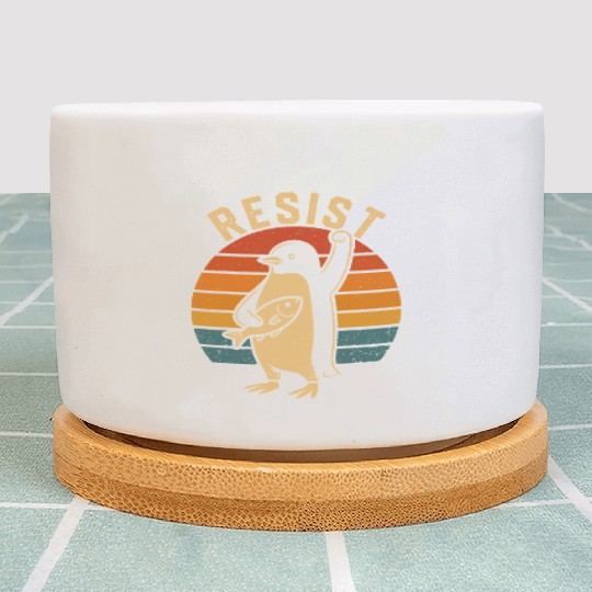 Funny Protest Against Tariffs Resist Penguin Plant Pots