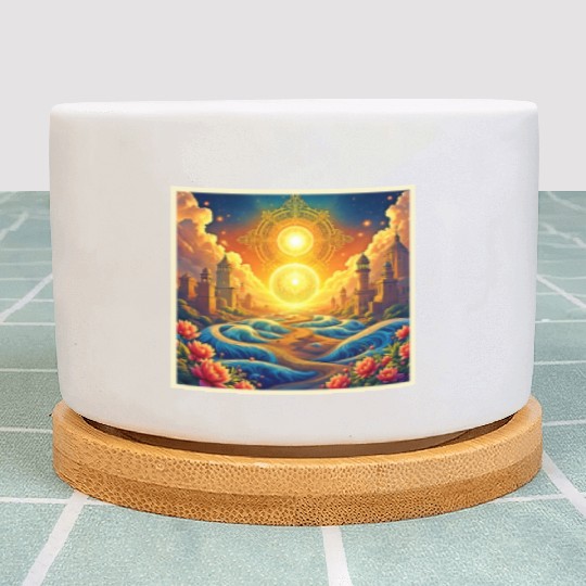 Fantasy Spiritual City Plant Pots