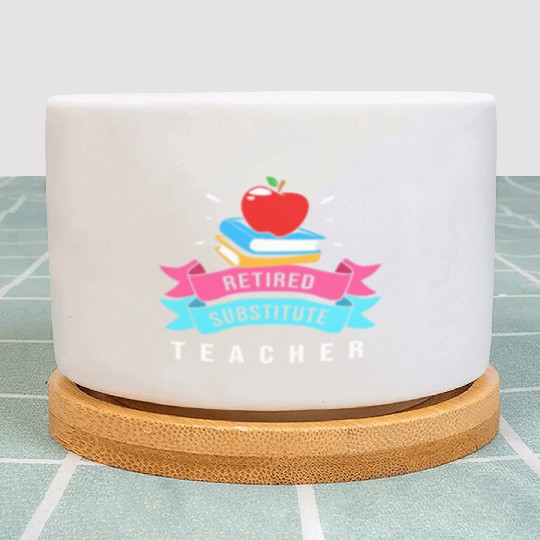 Retired Substitute Teacher Appreciation Plant Pots