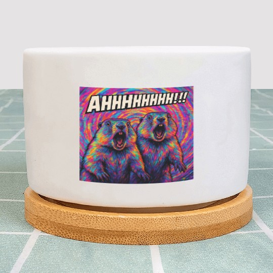 AHHHHHHH!!! – Screaming Marmots Go Psychedelic Plant Pots