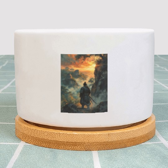 Twilight Ronin Solitude at the Edge Plant Pots