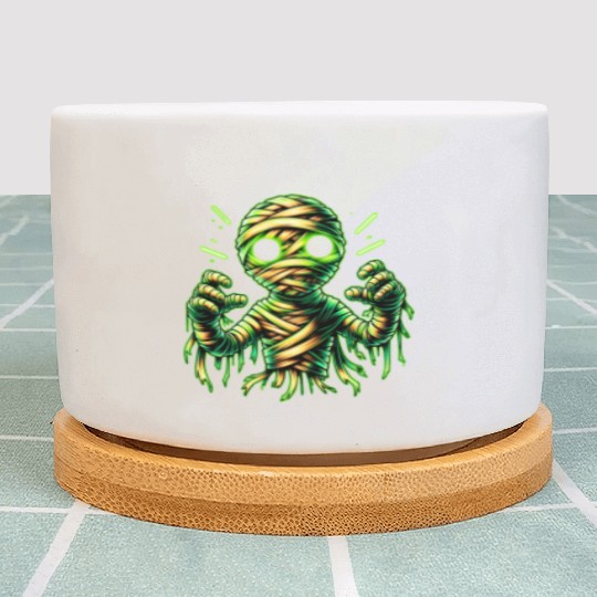 Neon Mummy Glow – Cursed Undead Wrap Plant Pots