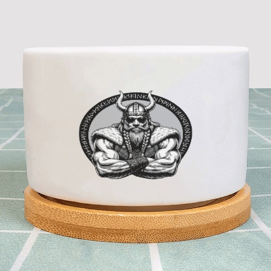 Viking Warrior Man Odin Thor Norman Walhalla Plant Pots