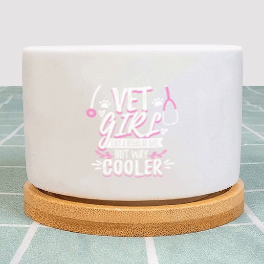 Cool Vet Girl Gift For Veterinary Technicians Plant Pots