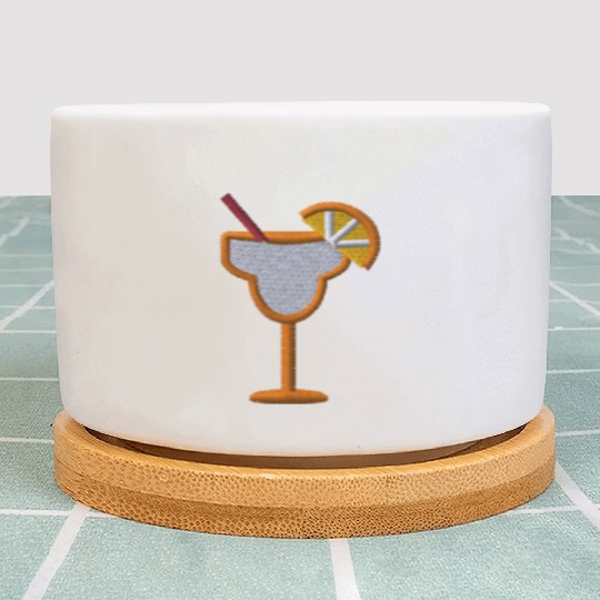 Cocktail orange embroidered Plant Pots