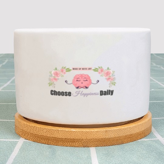 Choose Happiness Brain Zen - Therapist Wellness Plant Pots