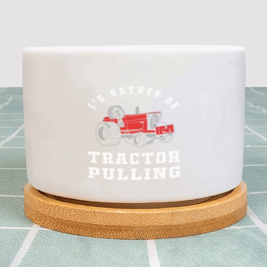 Tractor Driver Tractor Pulling Plant Pots