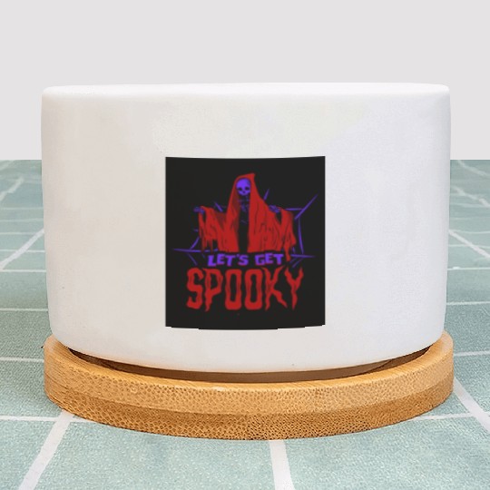 Red and Purple Simple Spooky Halloween Plant Pots