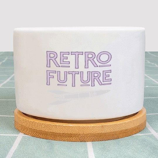 Retro Future Rocket Nostalgia Plant Pots